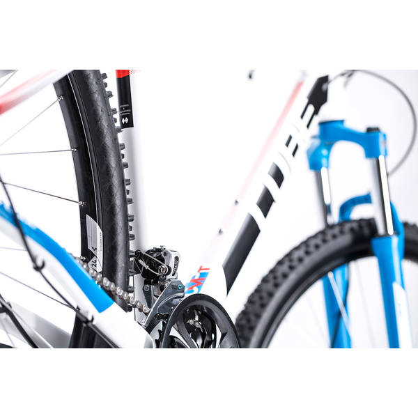 Bicicleta Cube Aim Disc 29 alb rosu albastru 2015