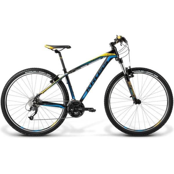 Bicicleta Kross Level B2 black-blue-yellow-glossy