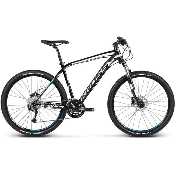 Bicicleta Kross Level R3 black white blue 2017