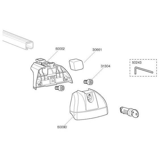 Prindere bare Thule Rapid System 753