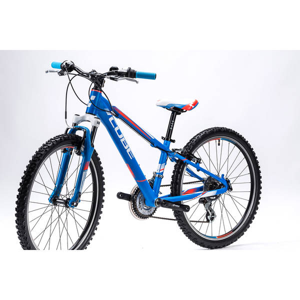 Bicicleta Cube Kid 240 blue/white/flashred 2016