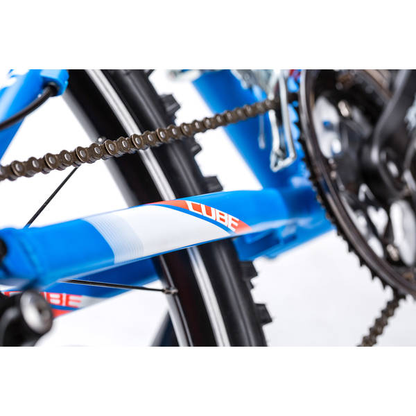 Bicicleta Cube Kid 240 blue/white/flashred 2016