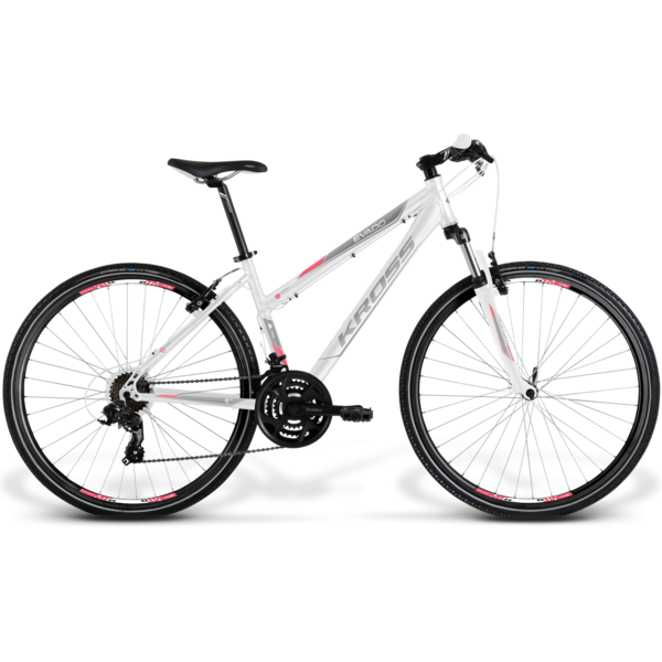 Bicicleta Kross Evado 1.0 DM white-silver-raspberry 2014
