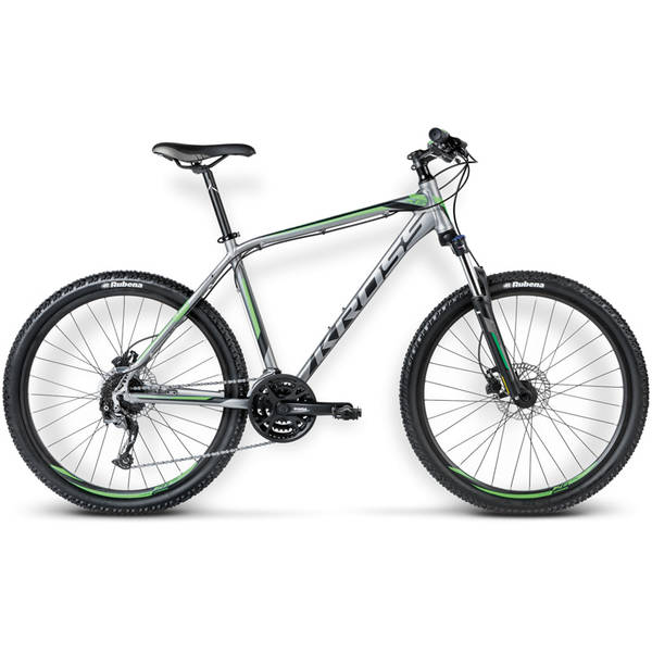 Bicicleta Kross Hexagon X6 graphite-black-green matte 2016