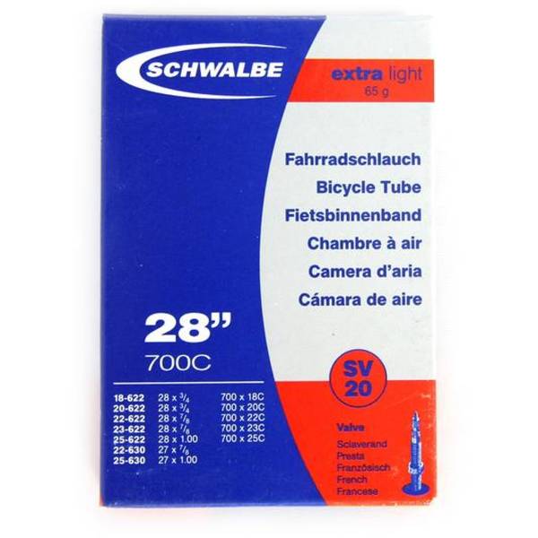 Camera bicicleta Schwalbe Sv20 Extra Light 28X18C - 25C Ek Valva Presta 50Mm