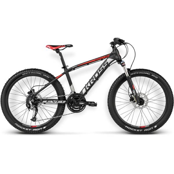Bicicleta Kross Level Replica PRO 24 black-red matte 2016