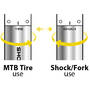 Topeak Pompa de mana duala Shock n Roll (pentru suspensii si anvelope)