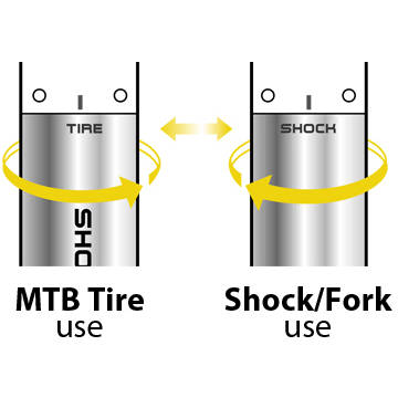 Topeak Pompa de mana duala Shock n Roll (pentru suspensii si anvelope)