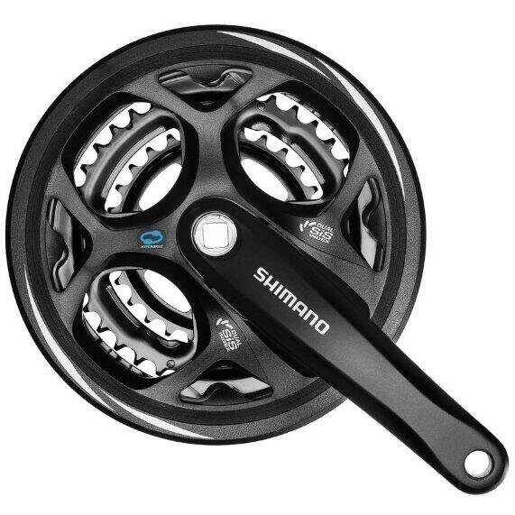 Angrenaj Shimano Altus FC-M311 48/38/28T, ax patrat, brat 175, pentru 7/8 viteze