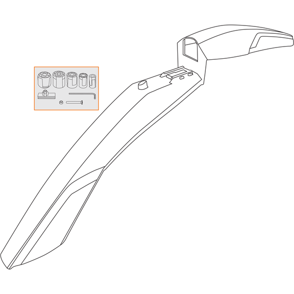 Aparatoare noroi SKS Aripa Dashboard 26" + 27.5" - Fata