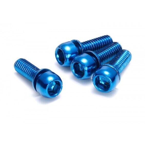 Reverse Set 4 suruburi otel  pentru etrier albastre