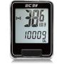 Ciclocomputer Echowell BC-9W, 9 functii, negru