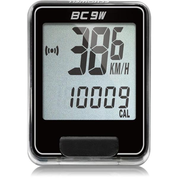 Ciclocomputer Echowell BC-9W, 9 functii, negru