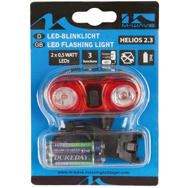 M-Wave Stop spate cu baterii Helios 2.3 2x0.5 watt