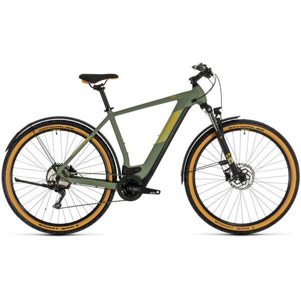 Bicicleta BICICLETA CUBE CROSS HYBRID PRO 625 ALLROAD Green Orange 2020