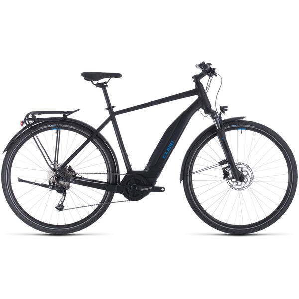 Bicicleta BICICLETA CUBE TOURING HYBRID ONE 400 Black Blue 2020