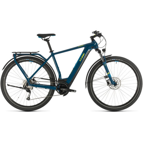 Bicicleta BICICLETA CUBE KATHMANDU HYBRID ONE 500 Blue Yellow 2020