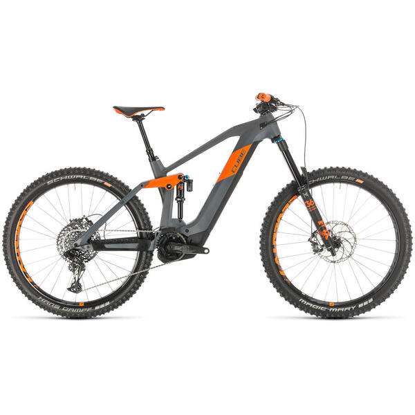 Bicicleta BICICLETA CUBE STEREO HYBRID 160 HPC TM 625 27.5 Grey Orange 2020