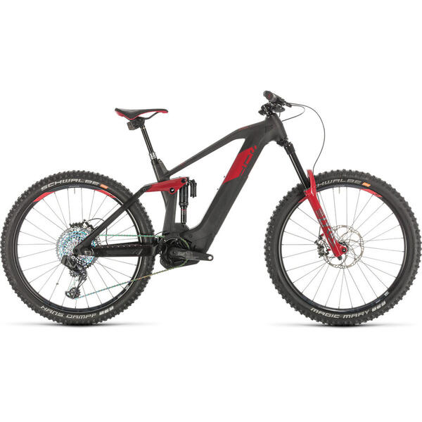 Bicicleta BICICLETA CUBE STEREO HYBRID 160 HPC SLT 27.5 625 Carbon Red 2020