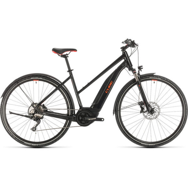 Bicicleta BICICLETA CUBE NATURE HYBRID EXC 500 ALLROAD TRAPEZE Black Red 2020