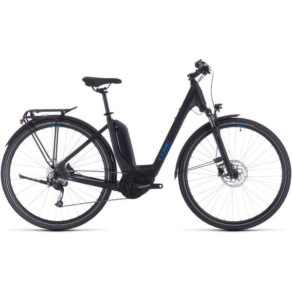 Bicicleta BICICLETA CUBE TOURING HYBRID ONE 400 EASY ENTRY Black Blue 2020