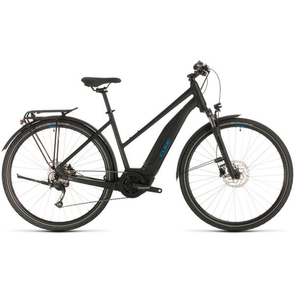 Bicicleta BICICLETA CUBE TOURING HYBRID ONE 400 TRAPEZE Black Blue 2020