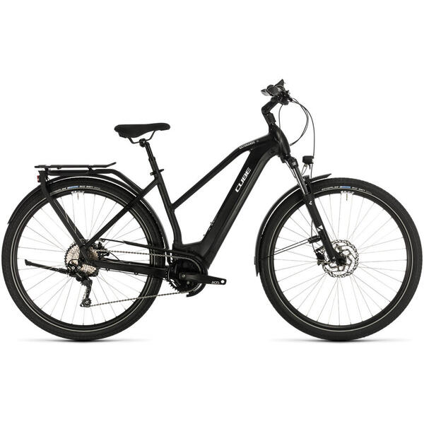 Bicicleta BICICLETA CUBE KATHMANDU HYBRID PRO 500 TRAPEZE Black White 2020