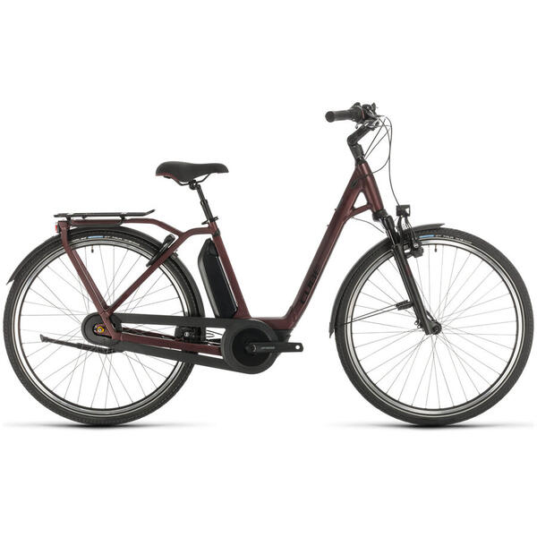 Bicicleta BICICLETA CUBE TOWN HYBRID EXC RT 500 EASY ENTRY Red Black 2020