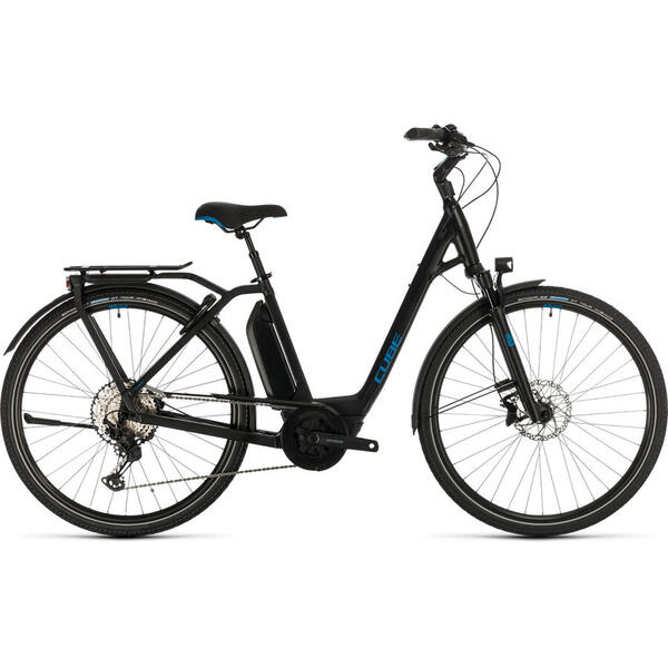 Bicicleta BICICLETA CUBE TOWN SPORT HYBRID EXC 500 EASY ENTRY Black Blue 2020