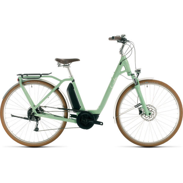 Bicicleta BICICLETA CUBE ELLA RIDE HYBRID 400 EASY ENTRY Green White 2020