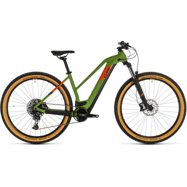 Bicicleta BICICLETA CUBE REACTION HYBRID EX 500 29 TRAPEZE Green Orange 2020