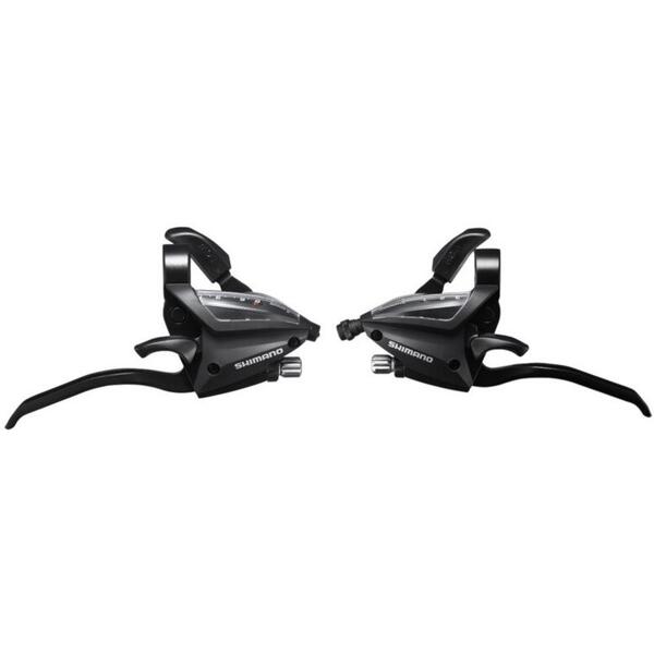 Maneta frana/schimbator Shimano Set ST-EF500-4A, 3x8 viteze, 4 degete, negre
