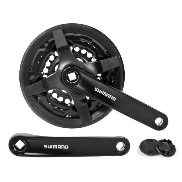 Angrenaj Shimano Tourney FC-TY301, 42x34x24T, brat 170mm, cu ChainGuard