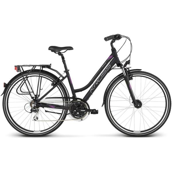 Bicicleta Bicicleta Kross Trans 3.0 28 DS black-violet-silver-matte 2020