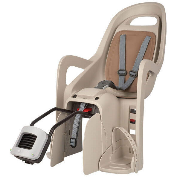 Polisport Scaun copii Groovy RS, cu prindere pe cadru spate si inclinare 0-20 grade, Crem/maro