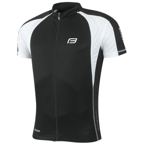 Tricou ciclism Force T10 negru/alb