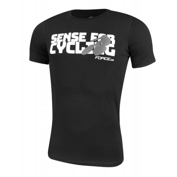 Tricou Force Sense negru print alb