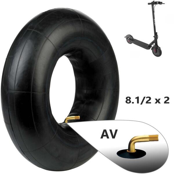 Camera bicicleta CST 8-1/2x2  AV cu valva auto curbata 60 grade