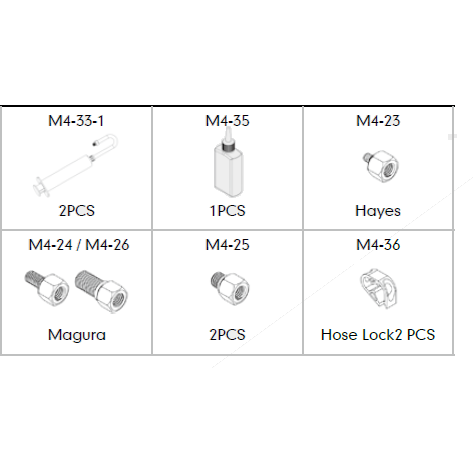Ashima Kit aerisire frane hidraulice Avid, Shimano, Magura, Hayes, RT-BK-U-WS1