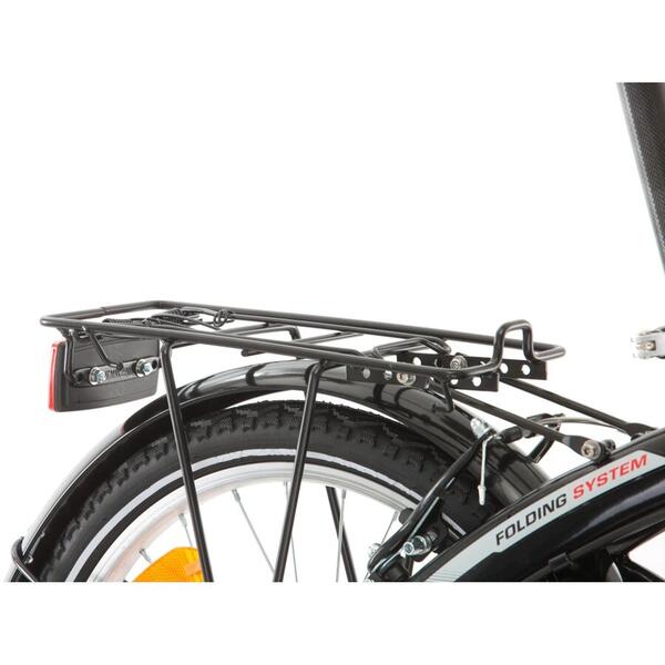 Bicicleta Sprint Probike Folding 20, 6 viteze, negru/rosu, pliabila