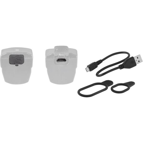 Force Far fata Vert USB 110 lumeni, 30 lux,  Negru