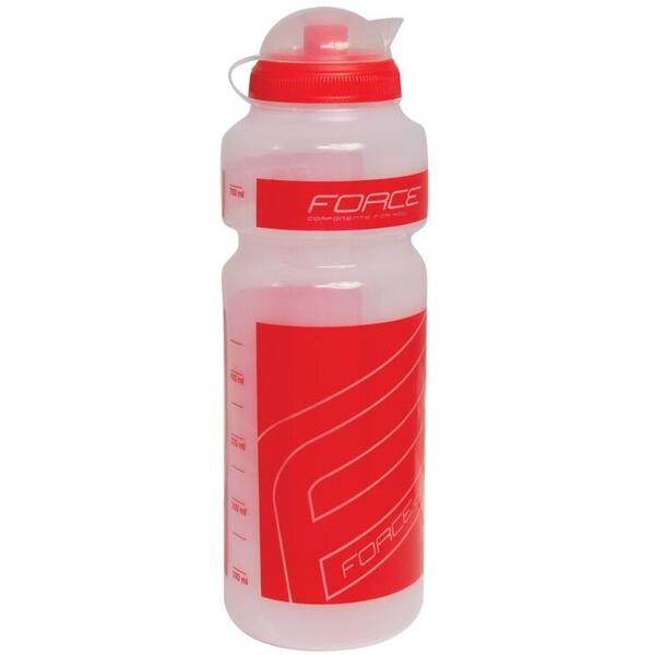 Bidon Force F 0.75l transparent/rosu