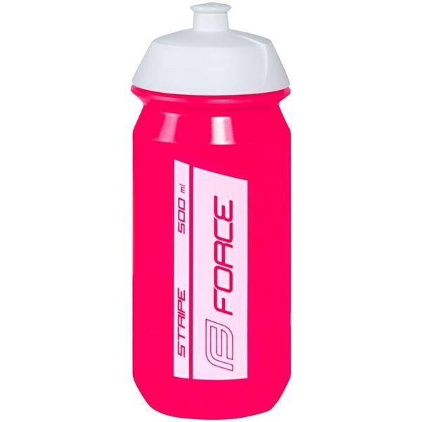 Bidon Force Stripe 0.5l roz/alb