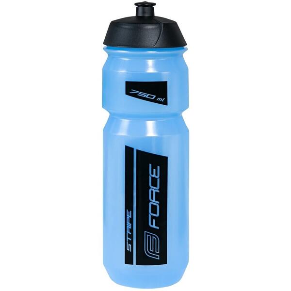 Bidon Force Stripe 0.75l albastru/negru transparent