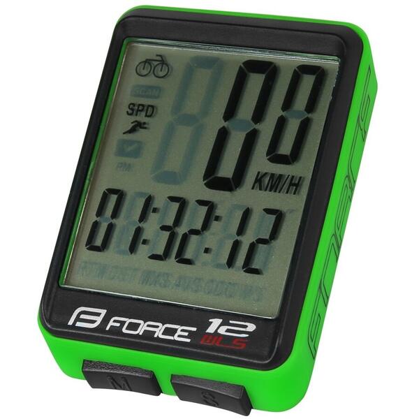 Ciclocomputer Ciclocomputer Force 12F fara fir verde