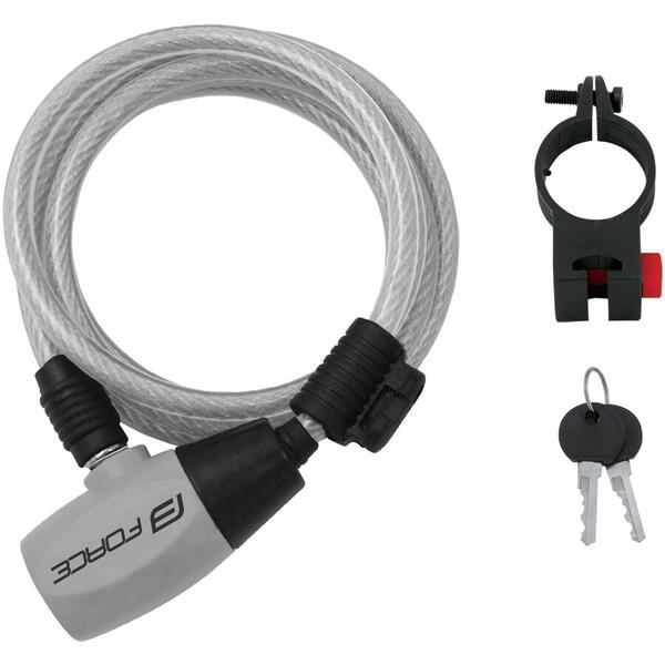 Antifurt Lacat Force Ron 185 cm/ 8 mm, transparent