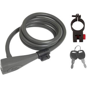 Lacat Force spiralat silicon 120 cm/10 mm gri