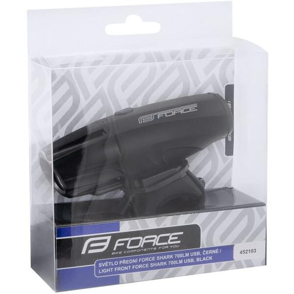 Far fata Force Shark USB 700Lm Negru
