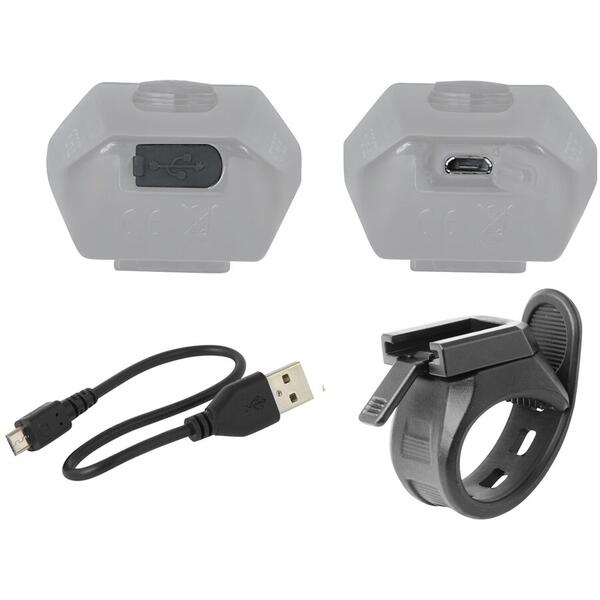 Far fata Force Bug USB 400Lm Negru