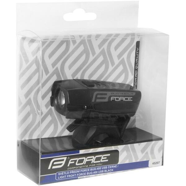 Far fata Force Bug USB 400Lm Negru